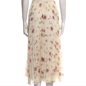 RED Valentino Italy Floral Rosebud Print Midi Length Skirt Size L/10/EU48